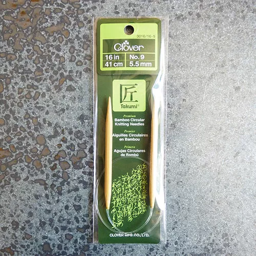 Clover Bamboo Knitting Needles – No. 9 Circular