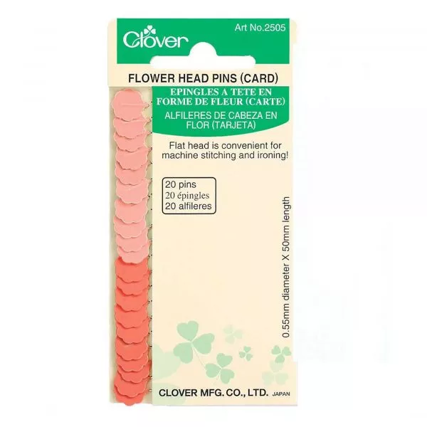 Clover Flower Head Pins – 20 Pack