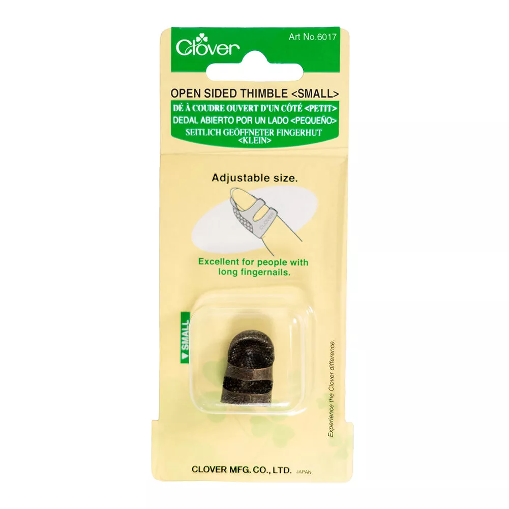 Clover Open Sided Metal Thimble – Small