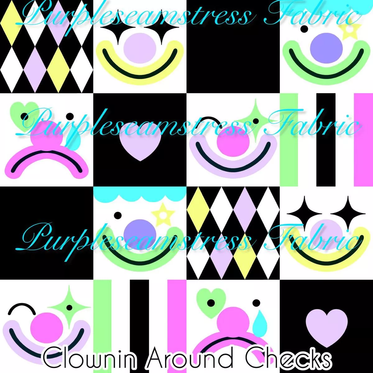 Clownin Around ChecksFabric