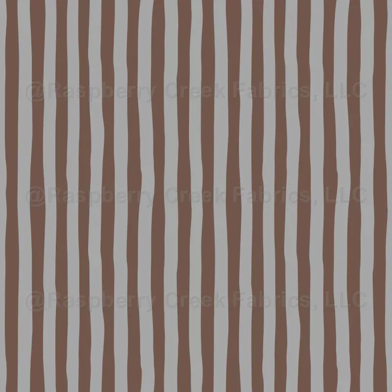 Coffee Brown & Gray Wonky Stripes