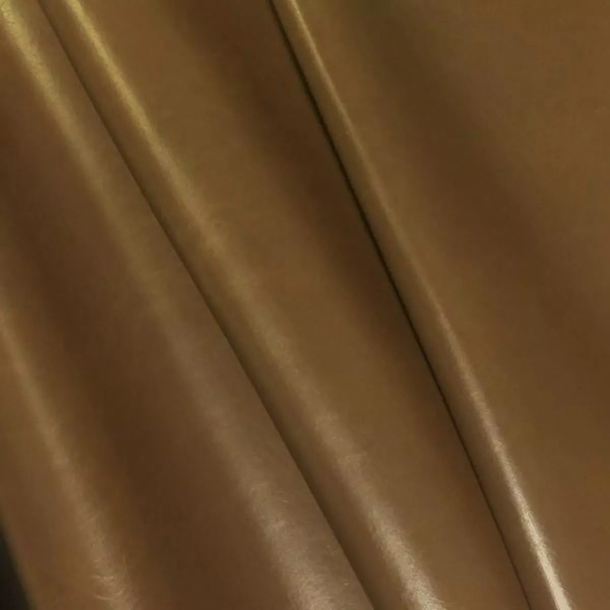 Coleman Sable Faux Leather Solid Brown Upholstery Fabric