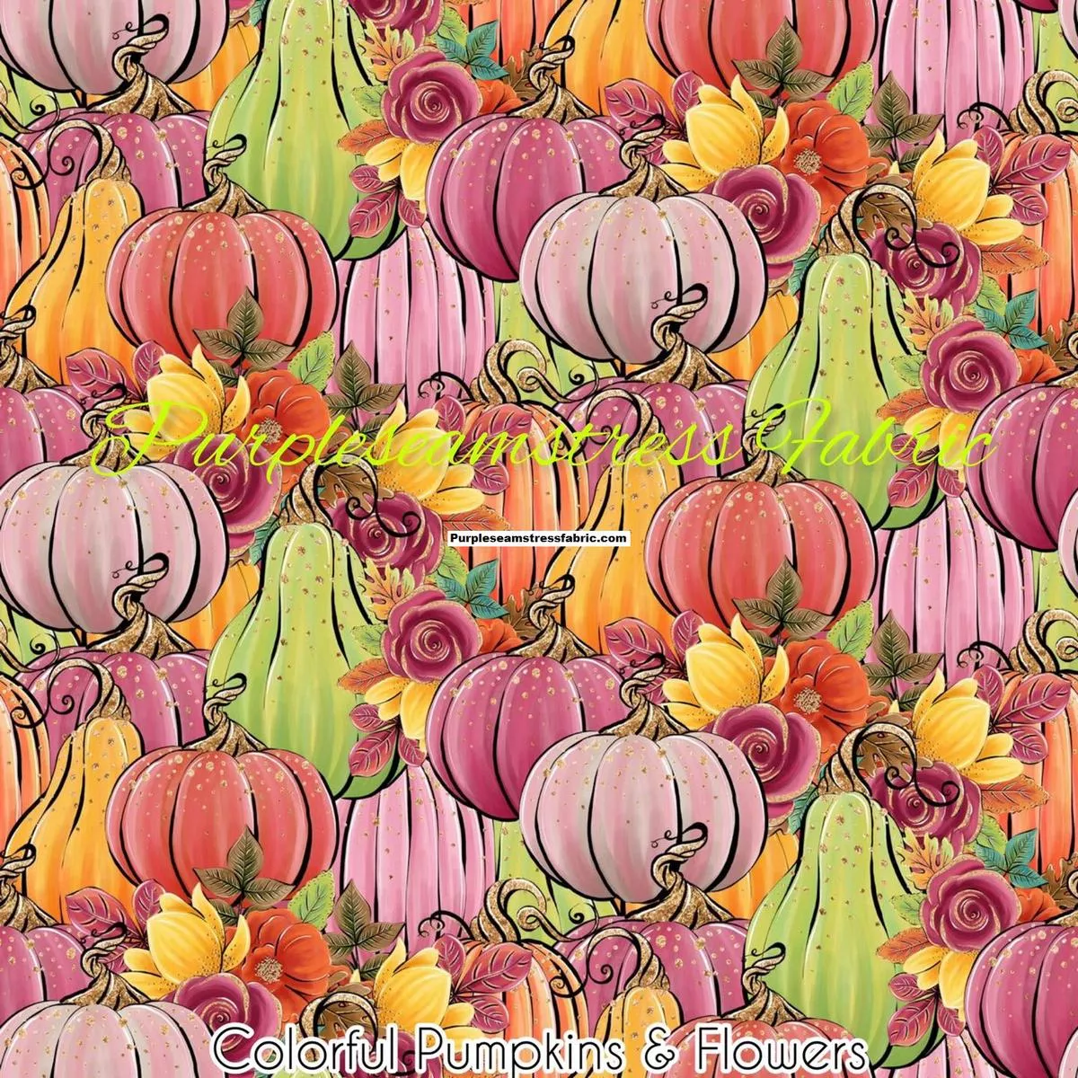 Colorful Pumpkins & Flowers …