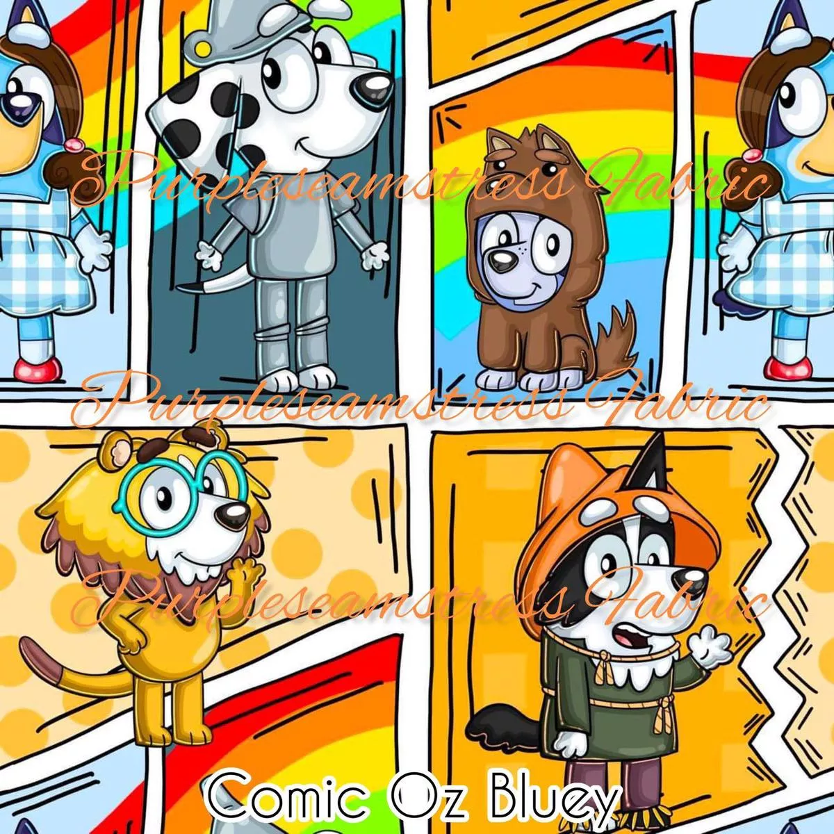 Comic Oz BlueyFabric