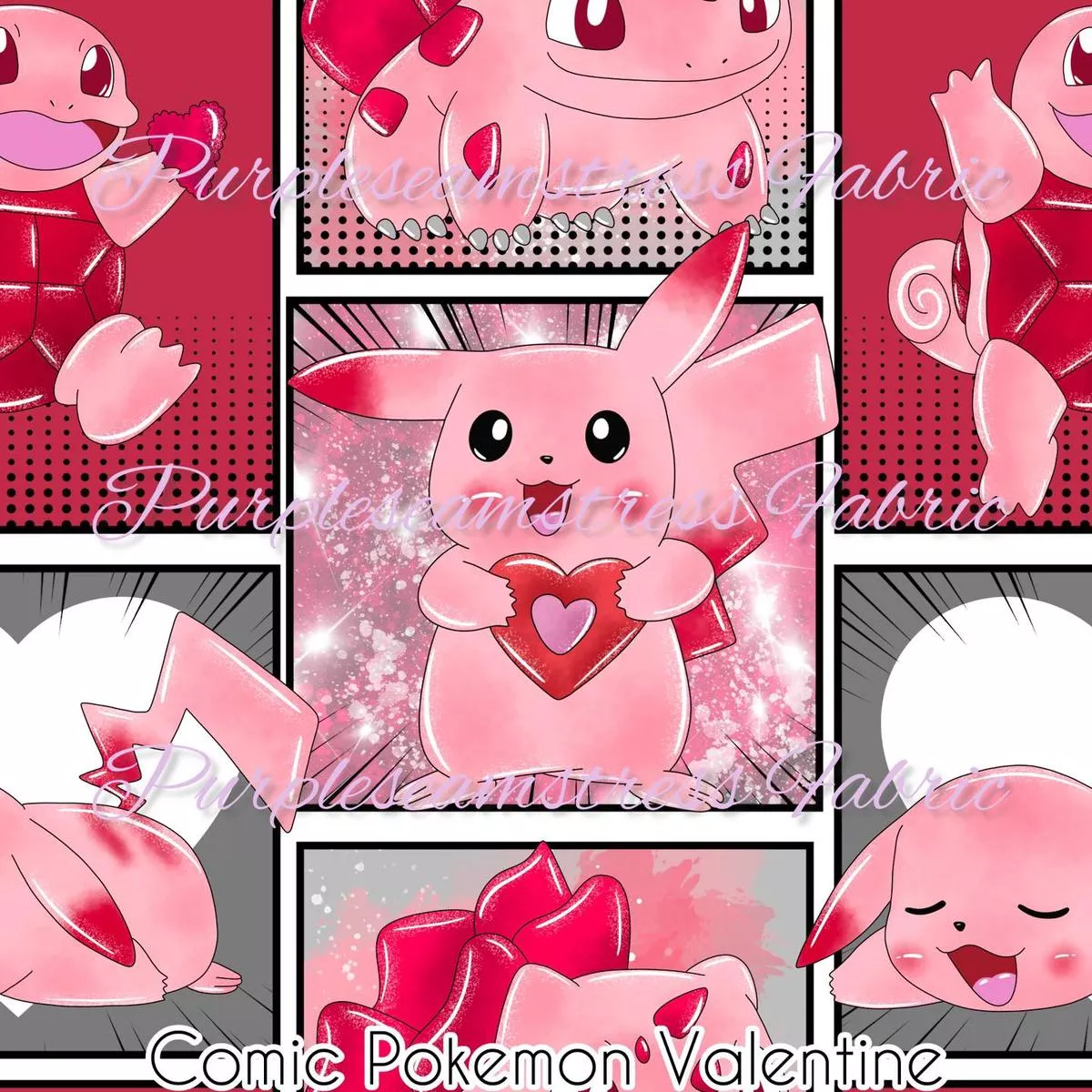 Comic Pokemon ValentineFabric