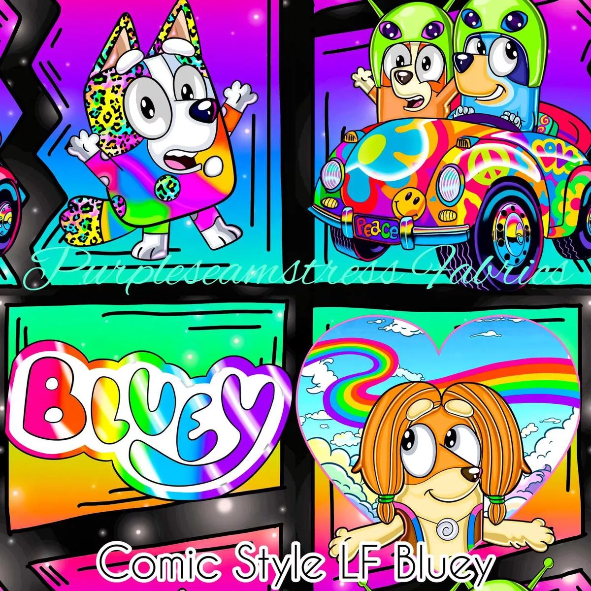 Comic Style LF BlueyFabric