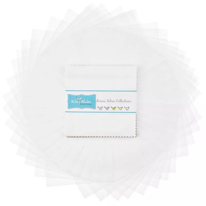 Confetti Cottons Crayola Solid Color White 5″ Stackers