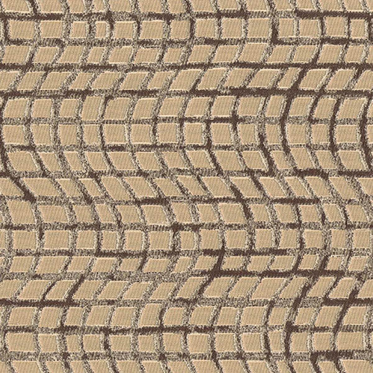 Construct Monument Wavy Stripe Tan Upholstery Fabric