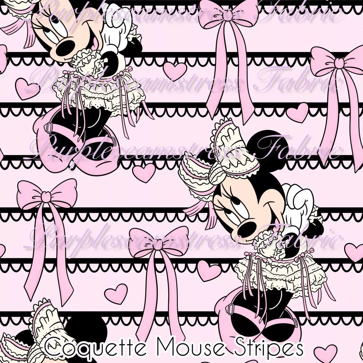Coquette Mouse StripesFabric