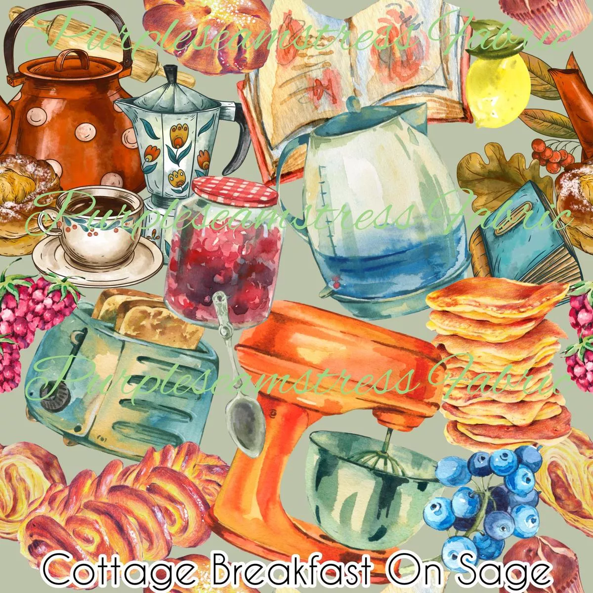 Cottage Breakfast On SageFabric