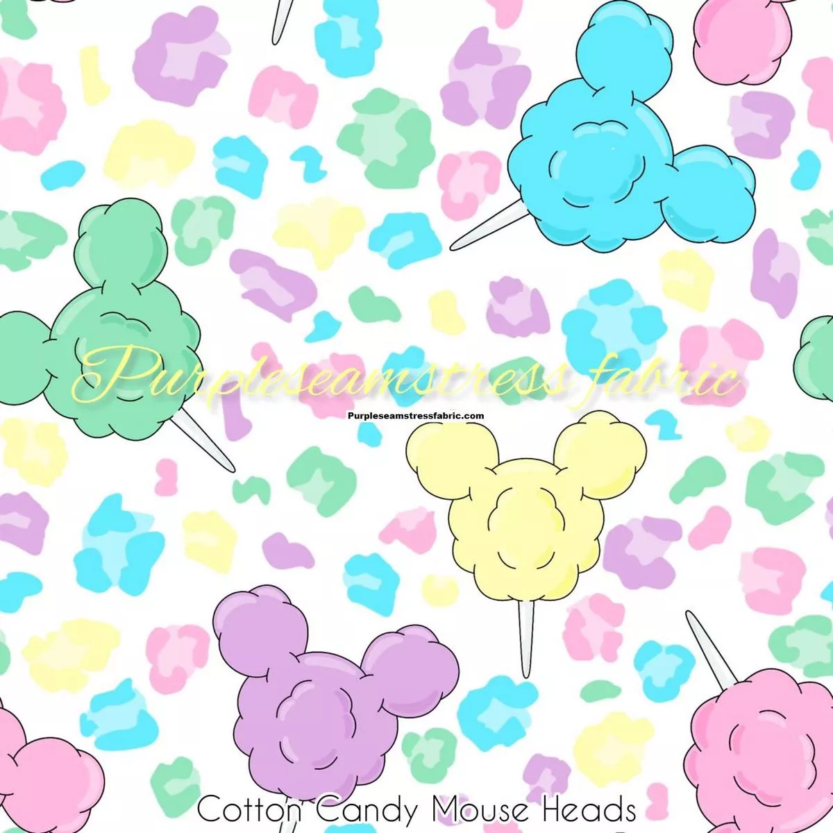Cotton Candy Mouse HeadsFabric