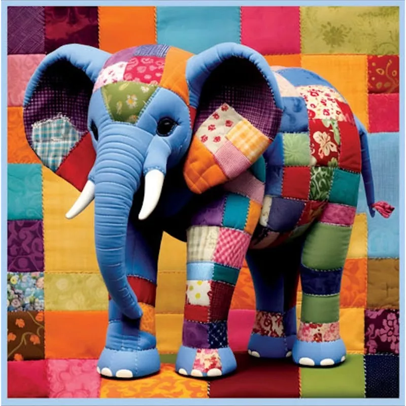 CRAFT YOURSELF SILLY – Patchwork Panel Set – Elephant