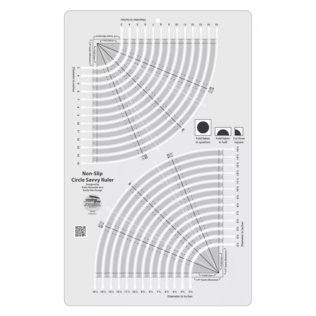 Creative Grids Circle Savvy Quilt Ruler