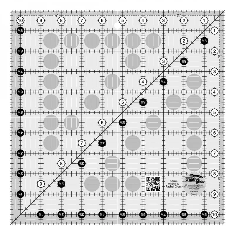 Creative Grids Quilt Ruler 10-1/2in SquareCGR10