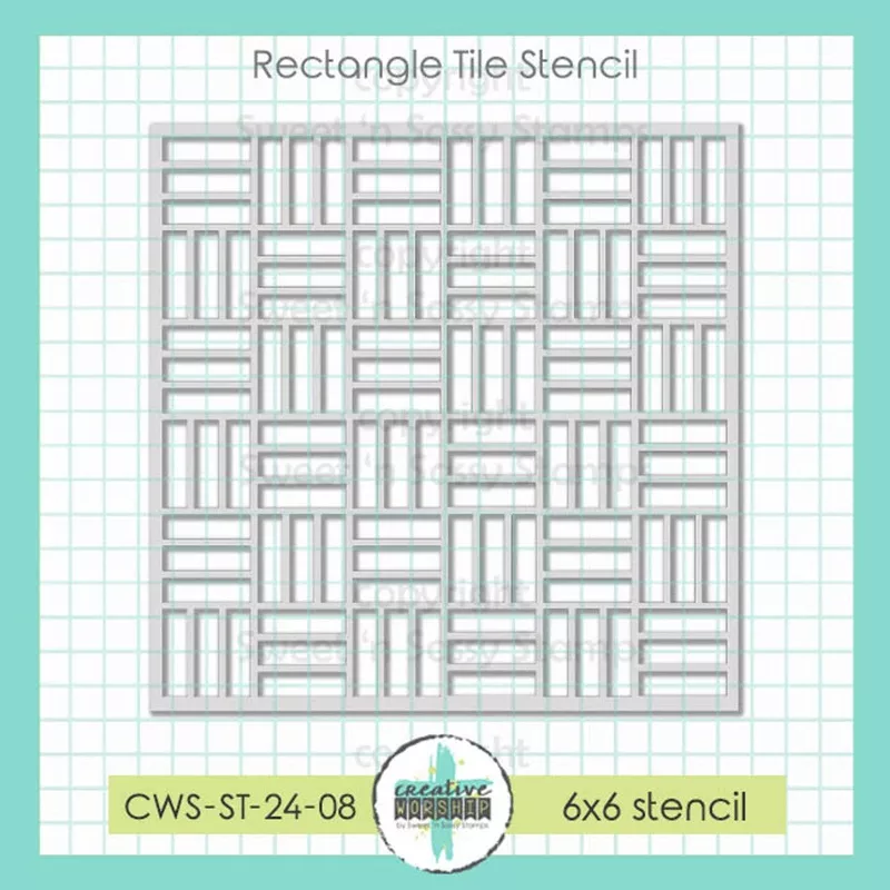 Creative Worship Rectangle Tile Stencil cws-st-24-08*