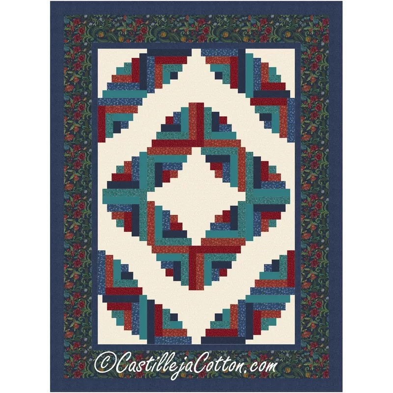 Crescent Log Cabin Hatfield Downloadable Pattern