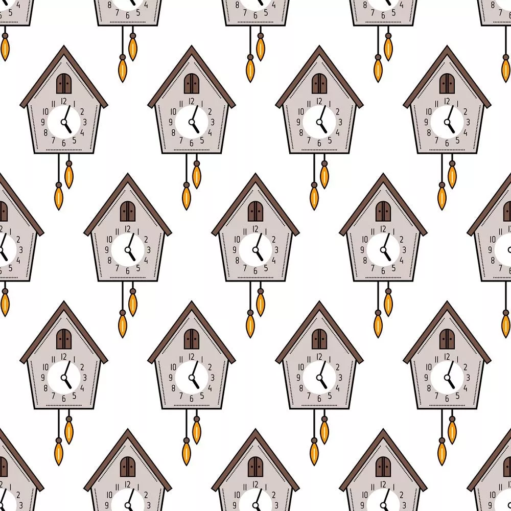 Cuckoo Clock Fabric – White