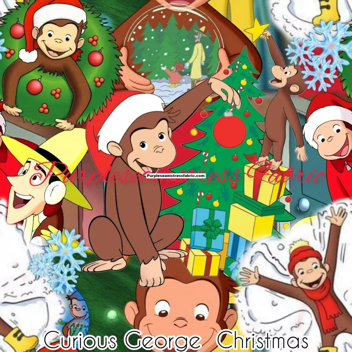 Curious George ChristmasFabric