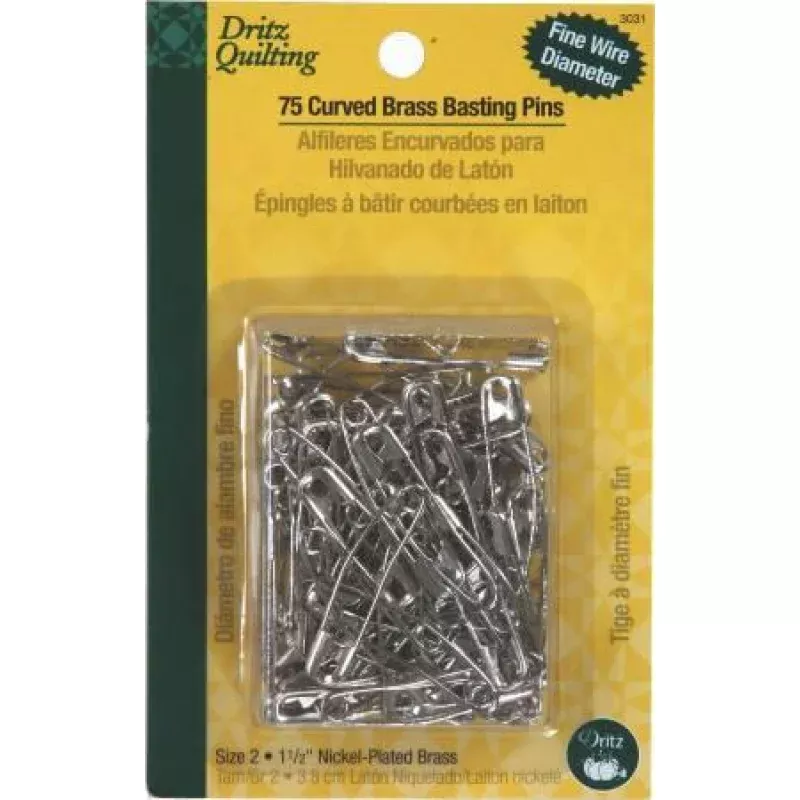 Curved Brass Basting Pins