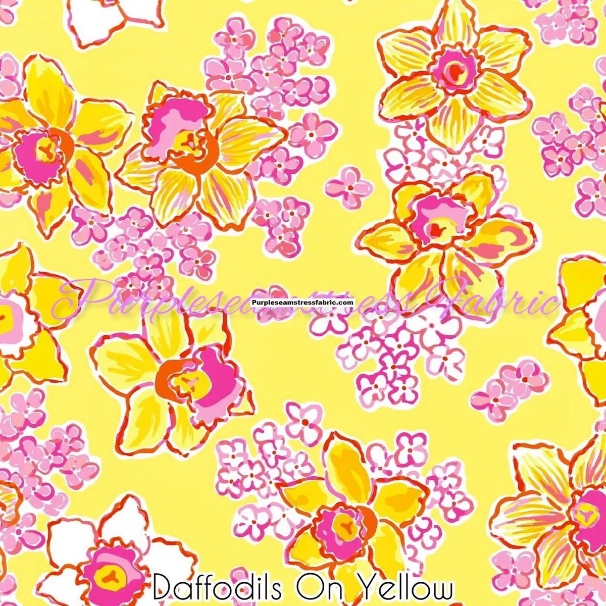 Daffodils On YellowFabric