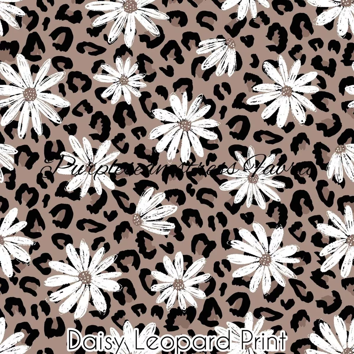 Daisy Leopard PrintFabric