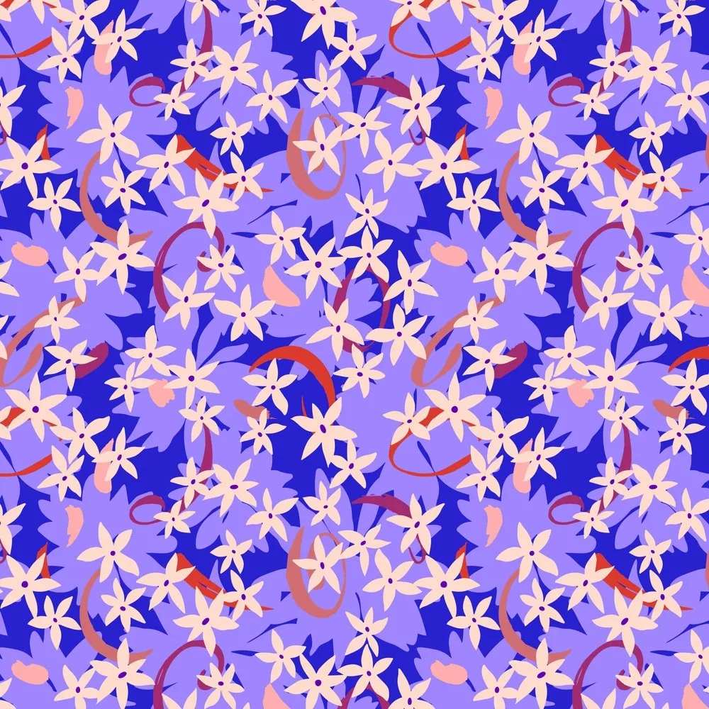Daisy Silhouette Fabric – Multi