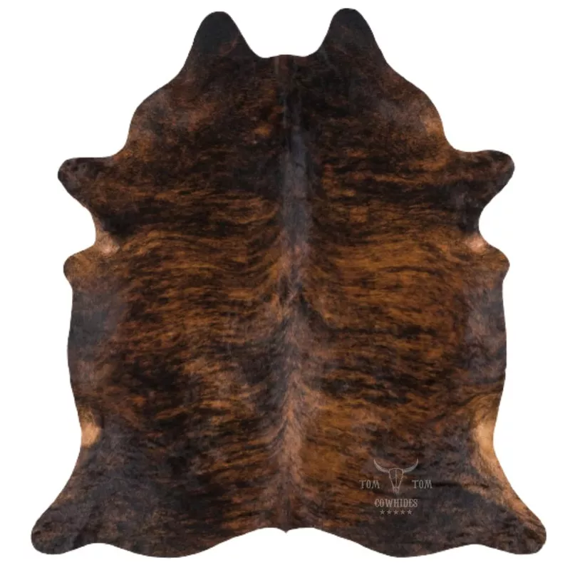 Dark Brindle Cowhide Rug 6×6