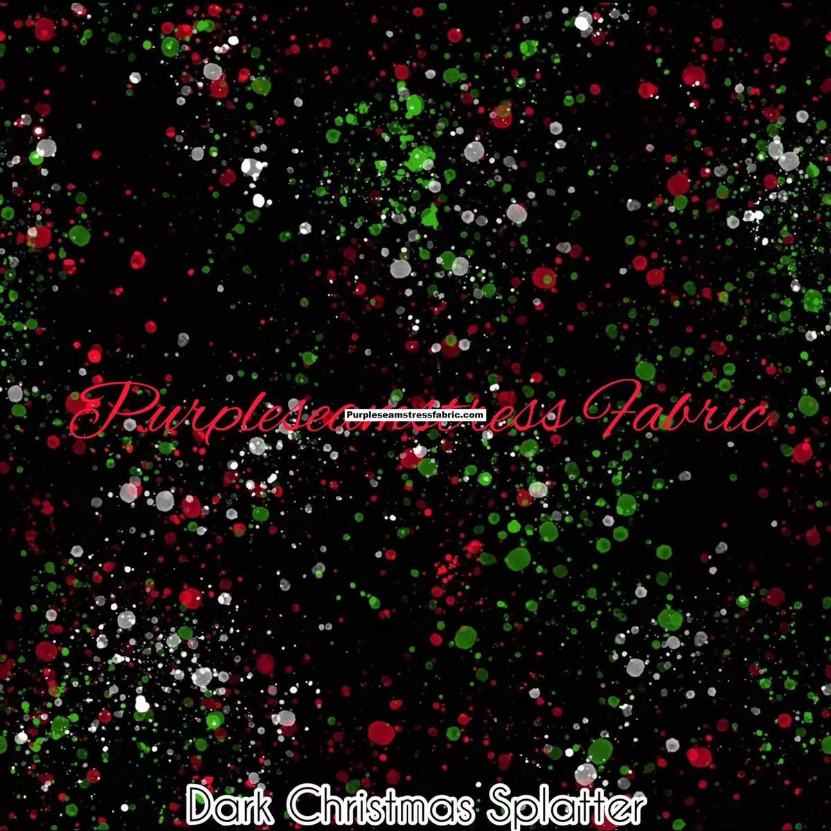 Dark Christmas SplatterFabric
