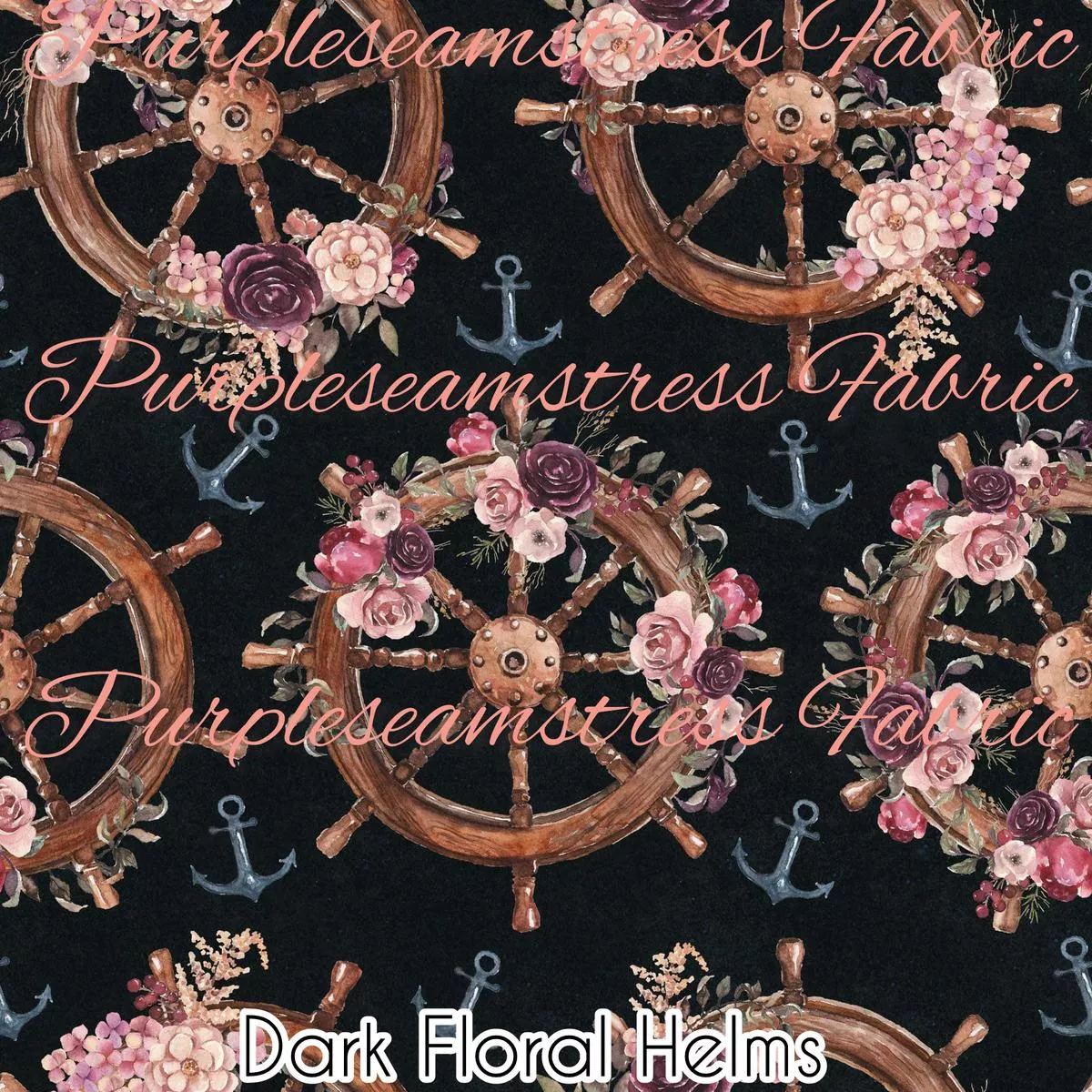 Dark Floral HelmsFabric