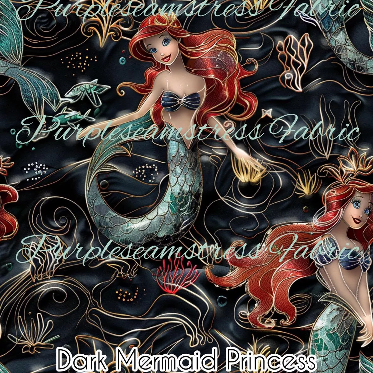 Dark Mermaid PrincessFabric