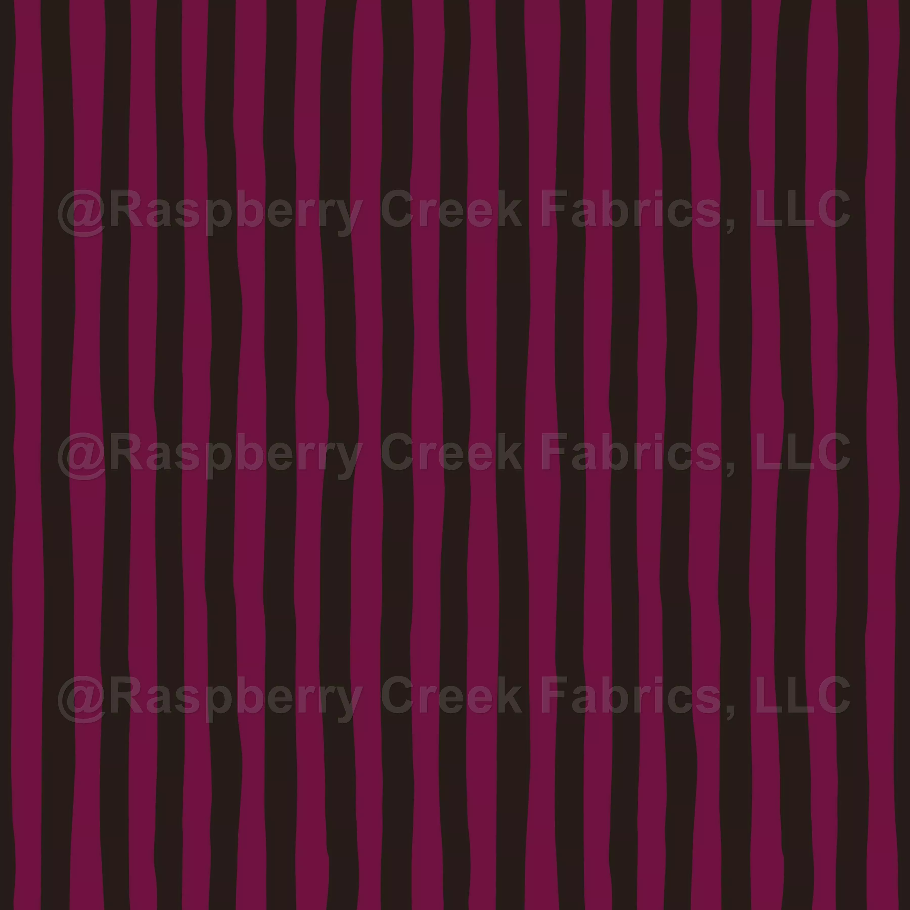 Dark Pink & Dark Brown Wonky Stripes
