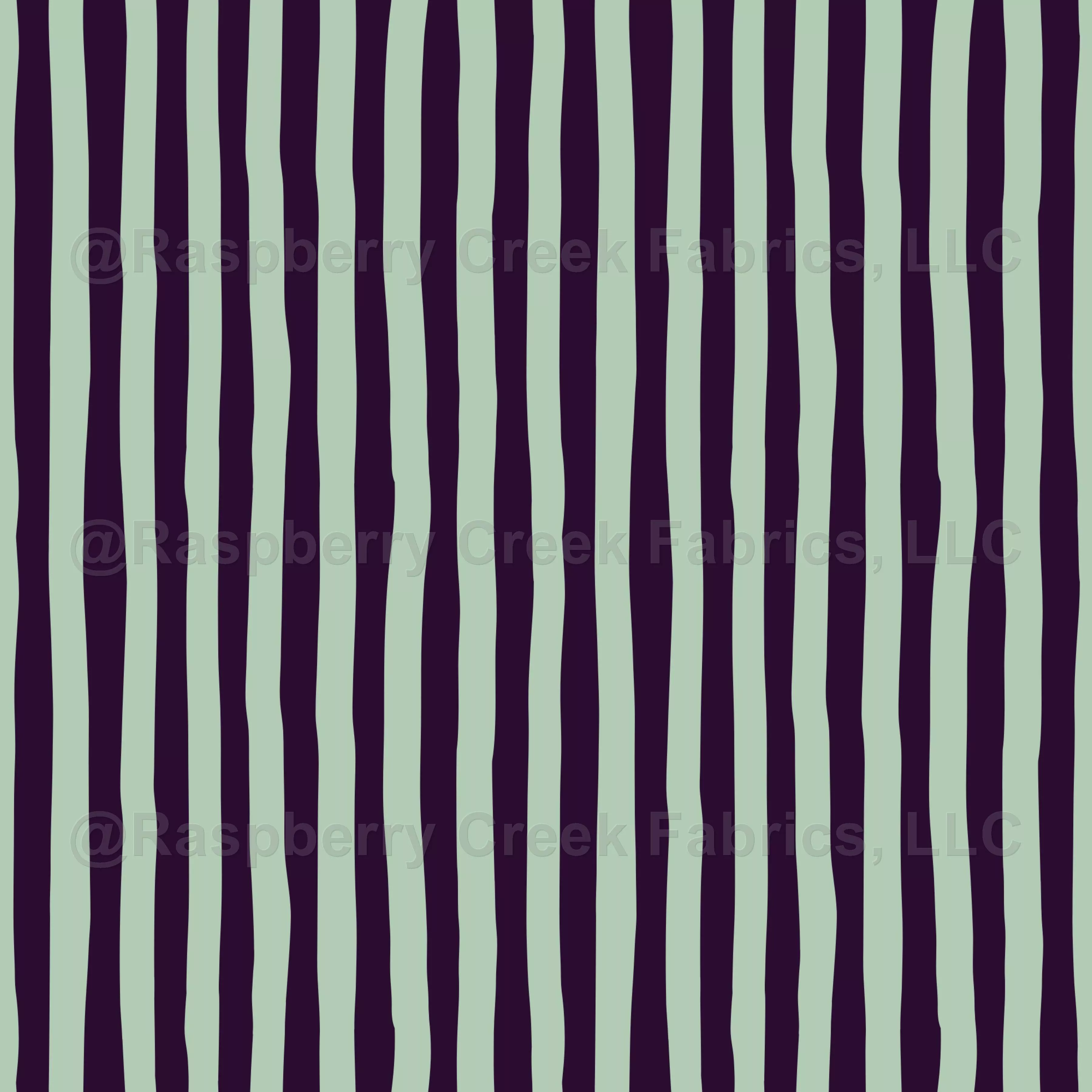 Dark Purple & Light Green Wonky Stripes