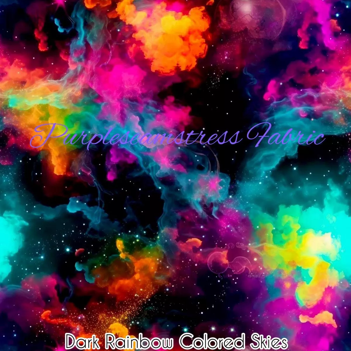 Dark Rainbow Colored SkiesFabri…