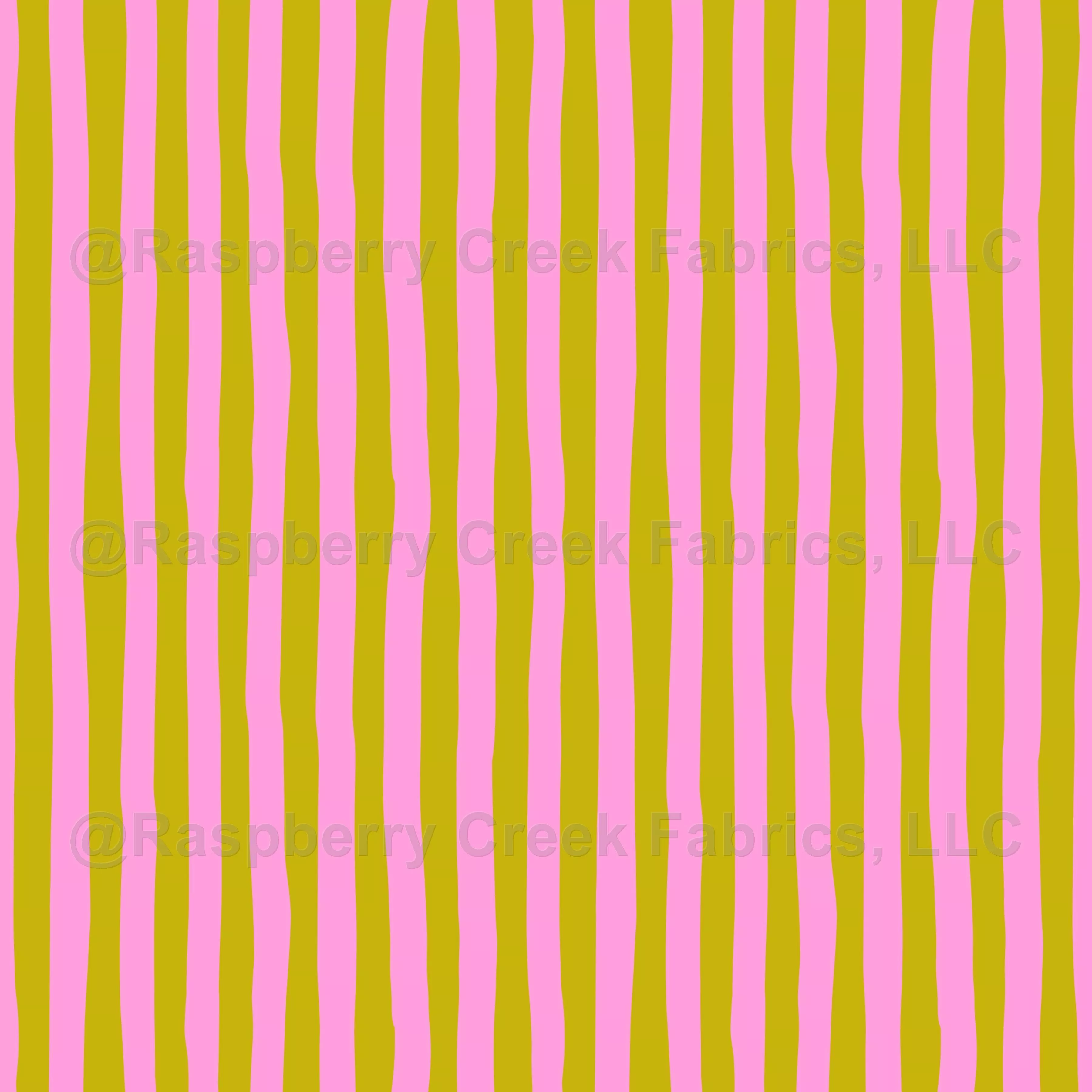 Dark Yellow & Light Pink Wonky Stripes