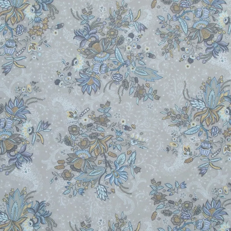 Daybreak – Bouquets Grey Yardage