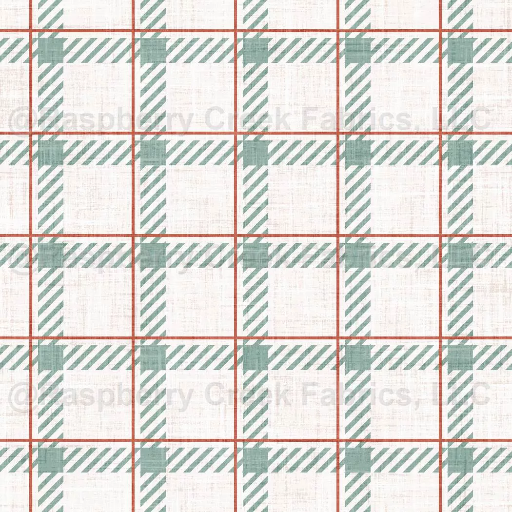 Dear Santa Plaid Teal