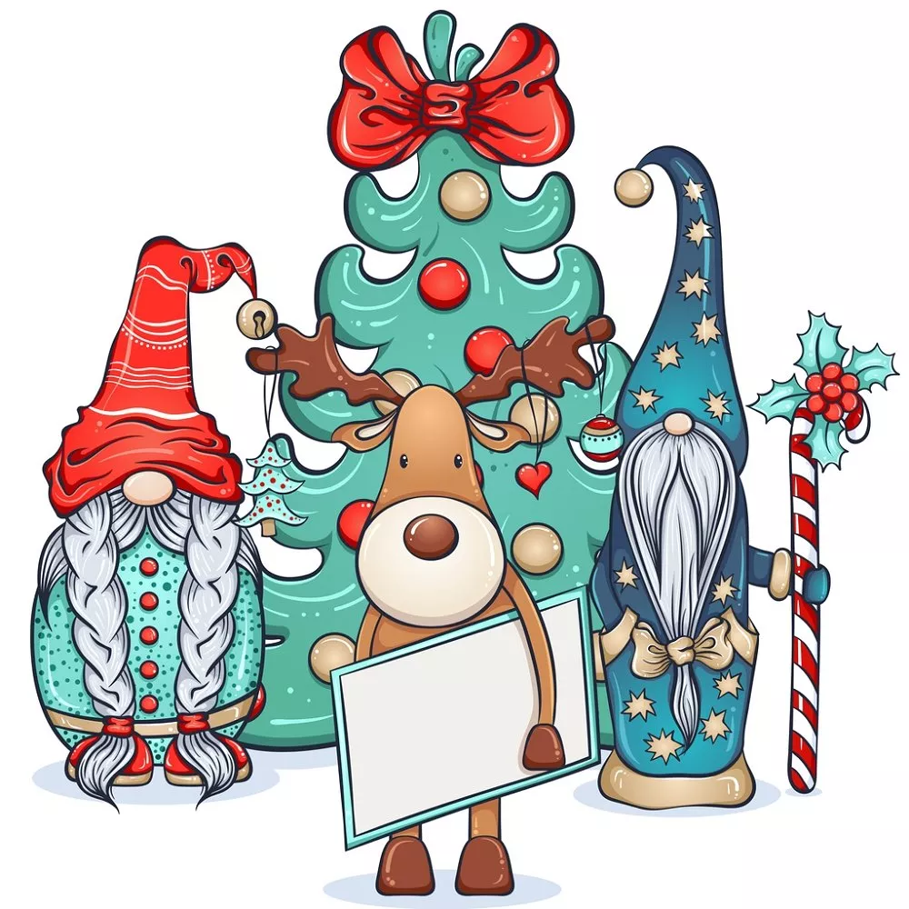 Decorating The Tree Fabric Panel – Multi