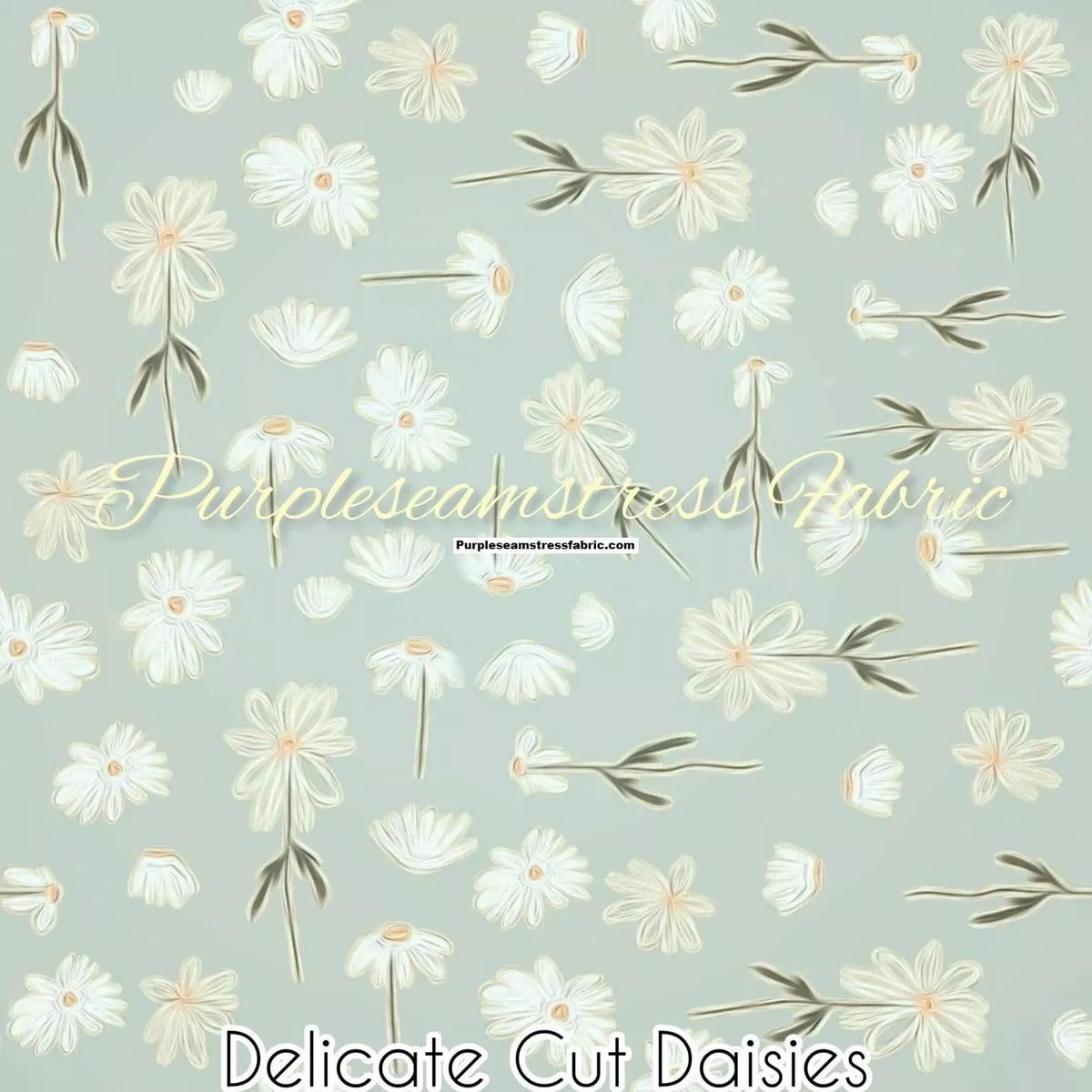 Delicate Cut DaisiesFabric