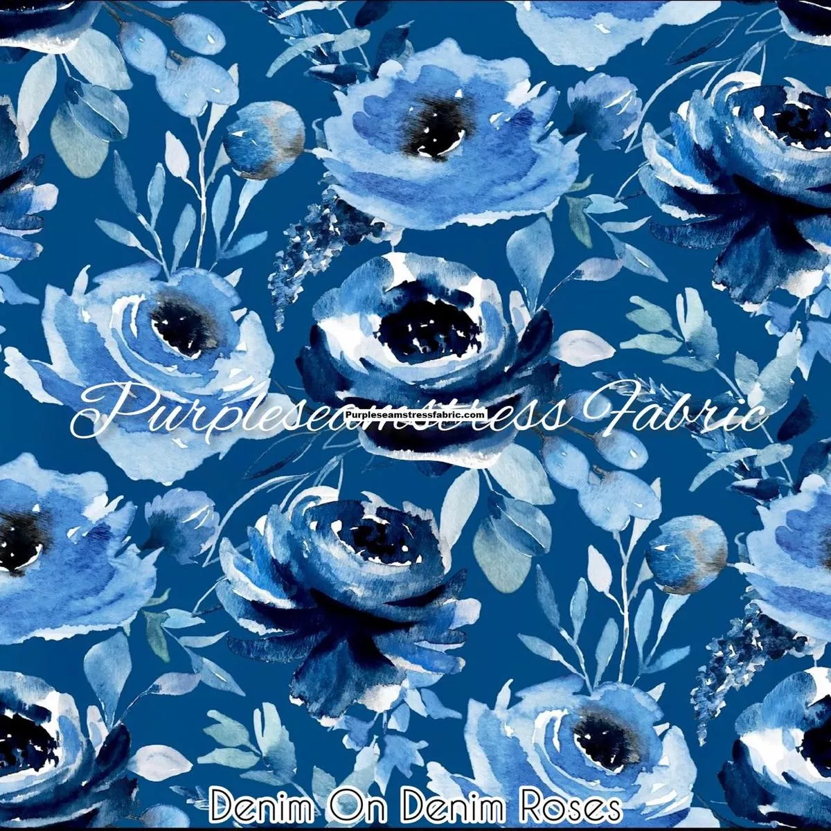 Denim On Denim RosesFabric