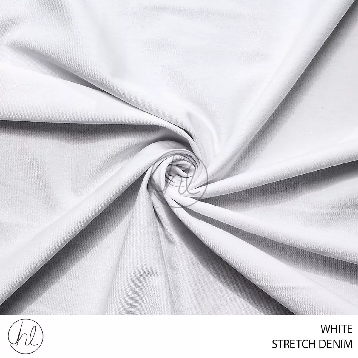 DENIM STRETCH FABRIC 150CM WHITE