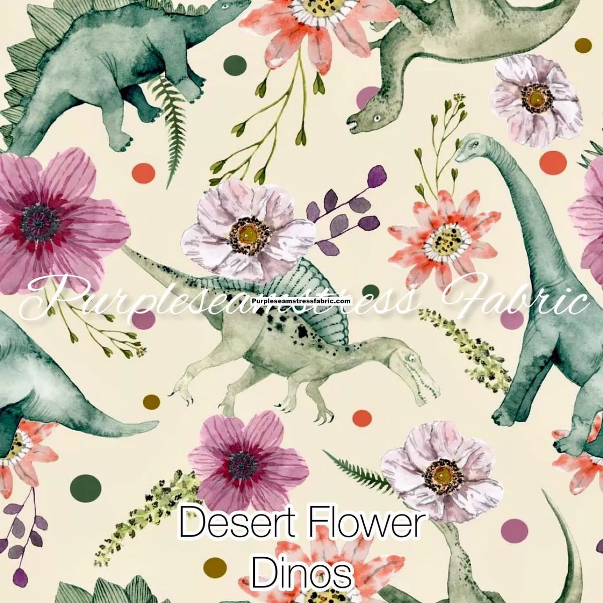 Desert Flower DinosFabric
