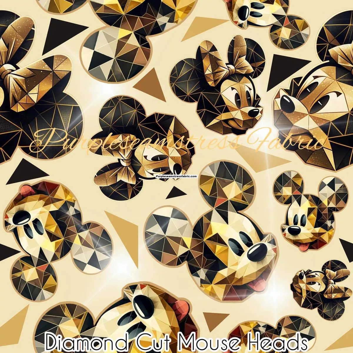 Diamond Cut Mouse HeadsFabric