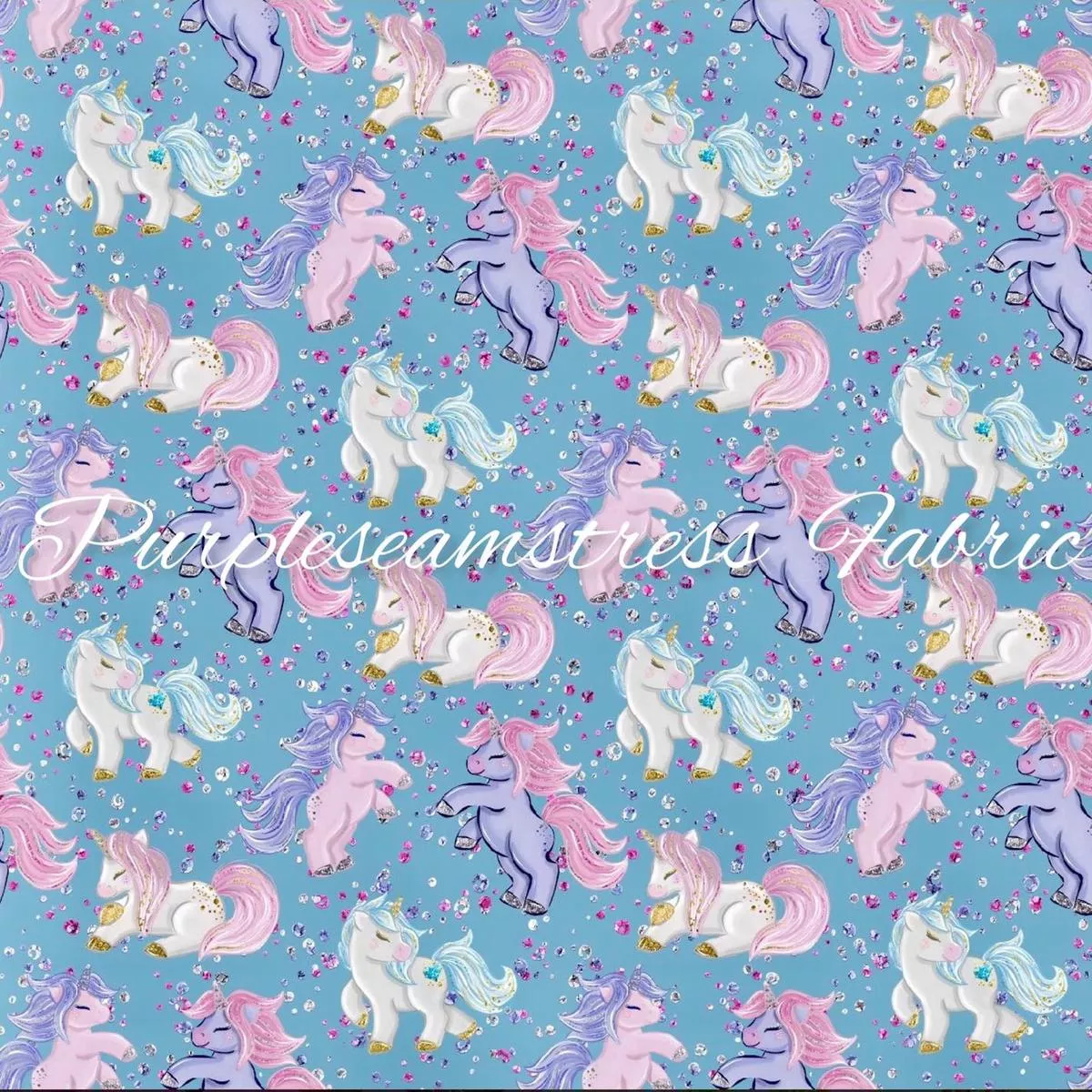 DiamondsUnicornsFabric