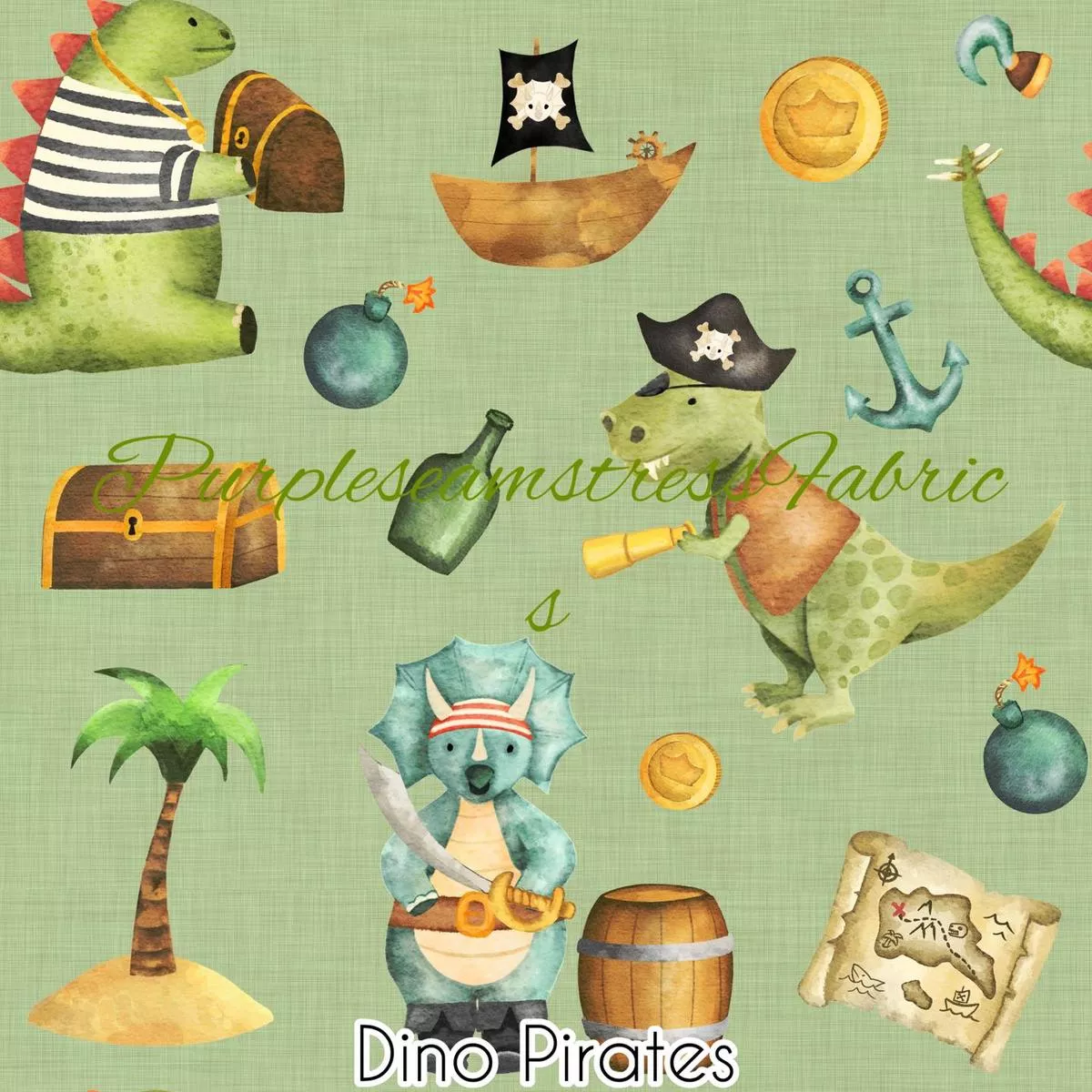 Dino PiratesFabric