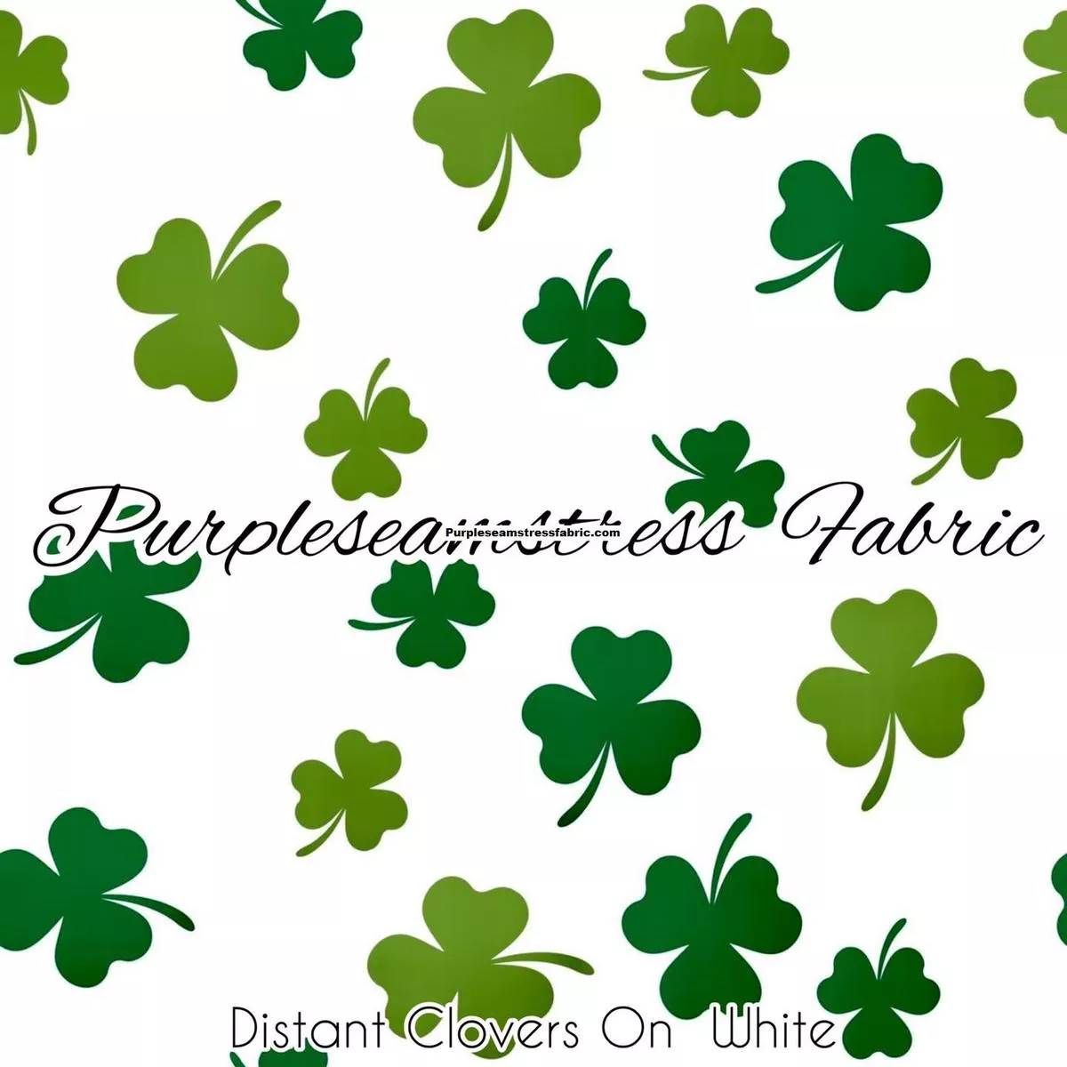 Distant Clovers On WhiteFabric