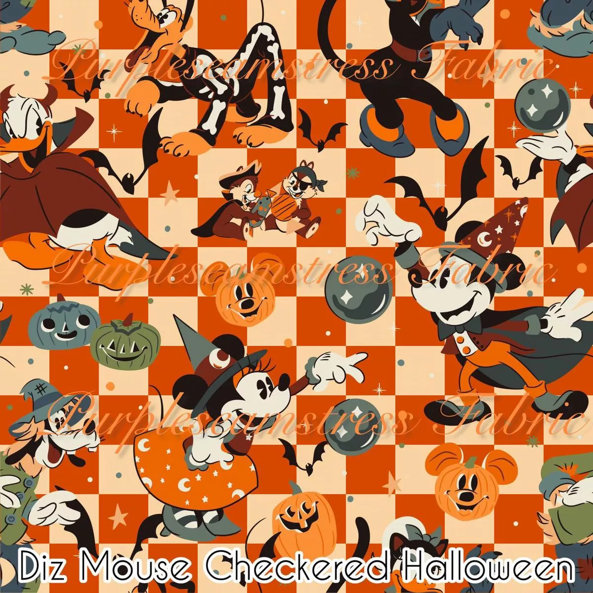 Diz Mouse Checkered HalloweenFa…
