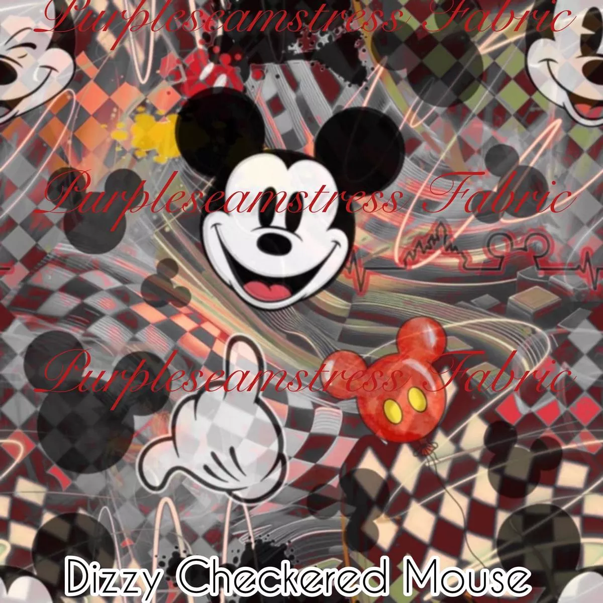 Dizzy Checkered MouseFabric
