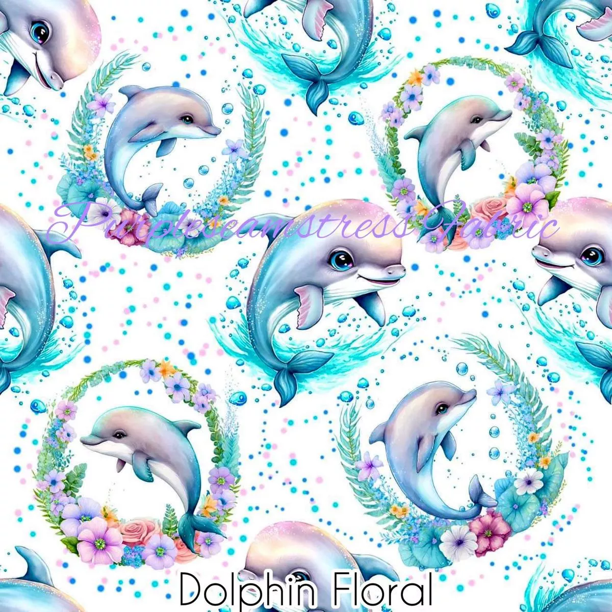 Dolphin FloralFabric