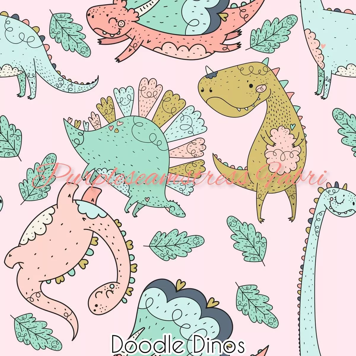 Doodle DinosFabric