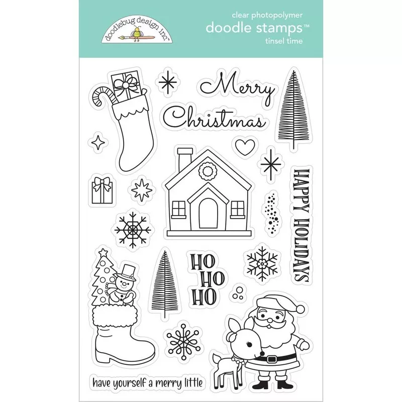 Doodlebug Tinsel Time Doodle Stamps 8743*